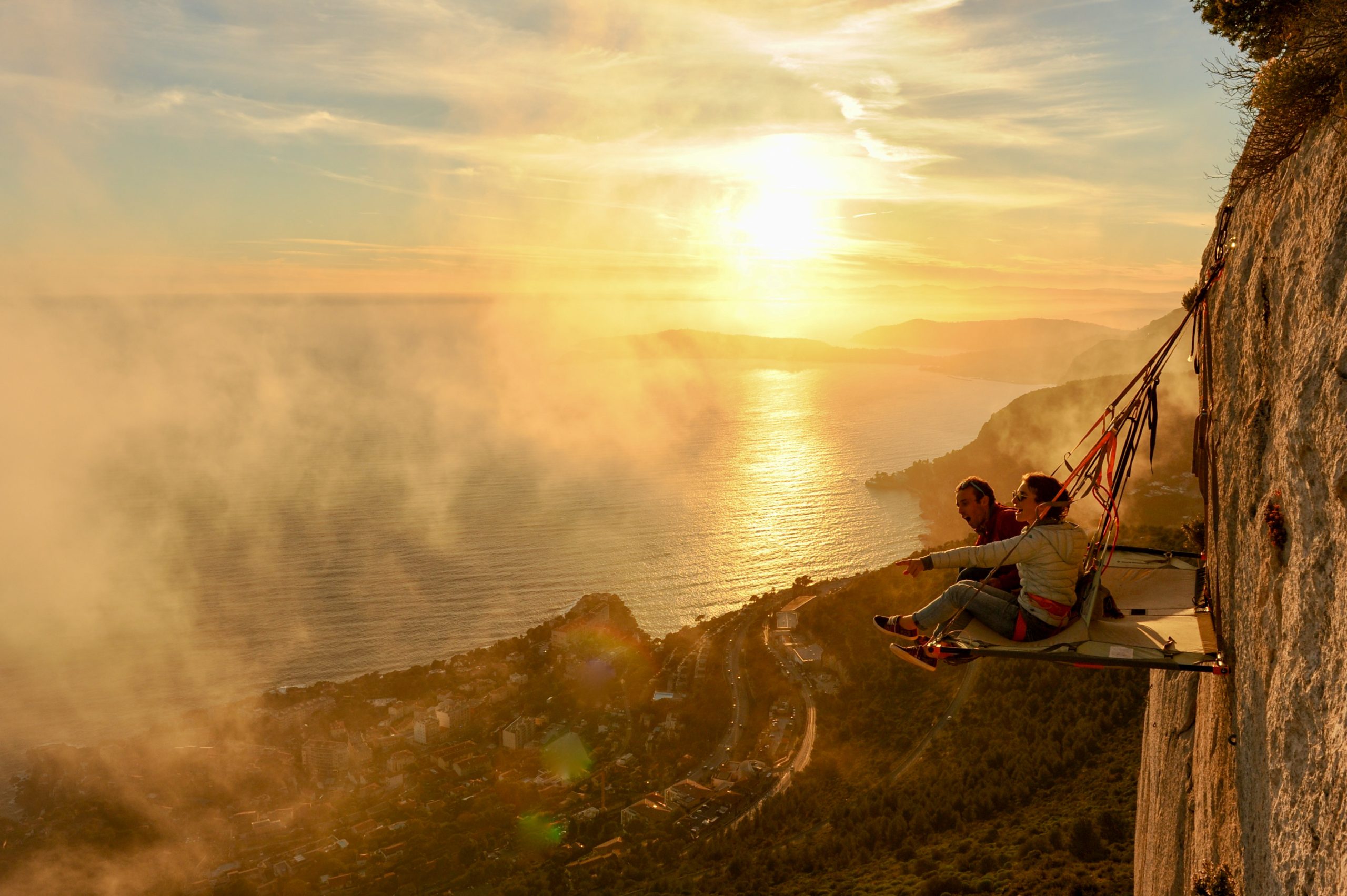portaledge coucher de soleil